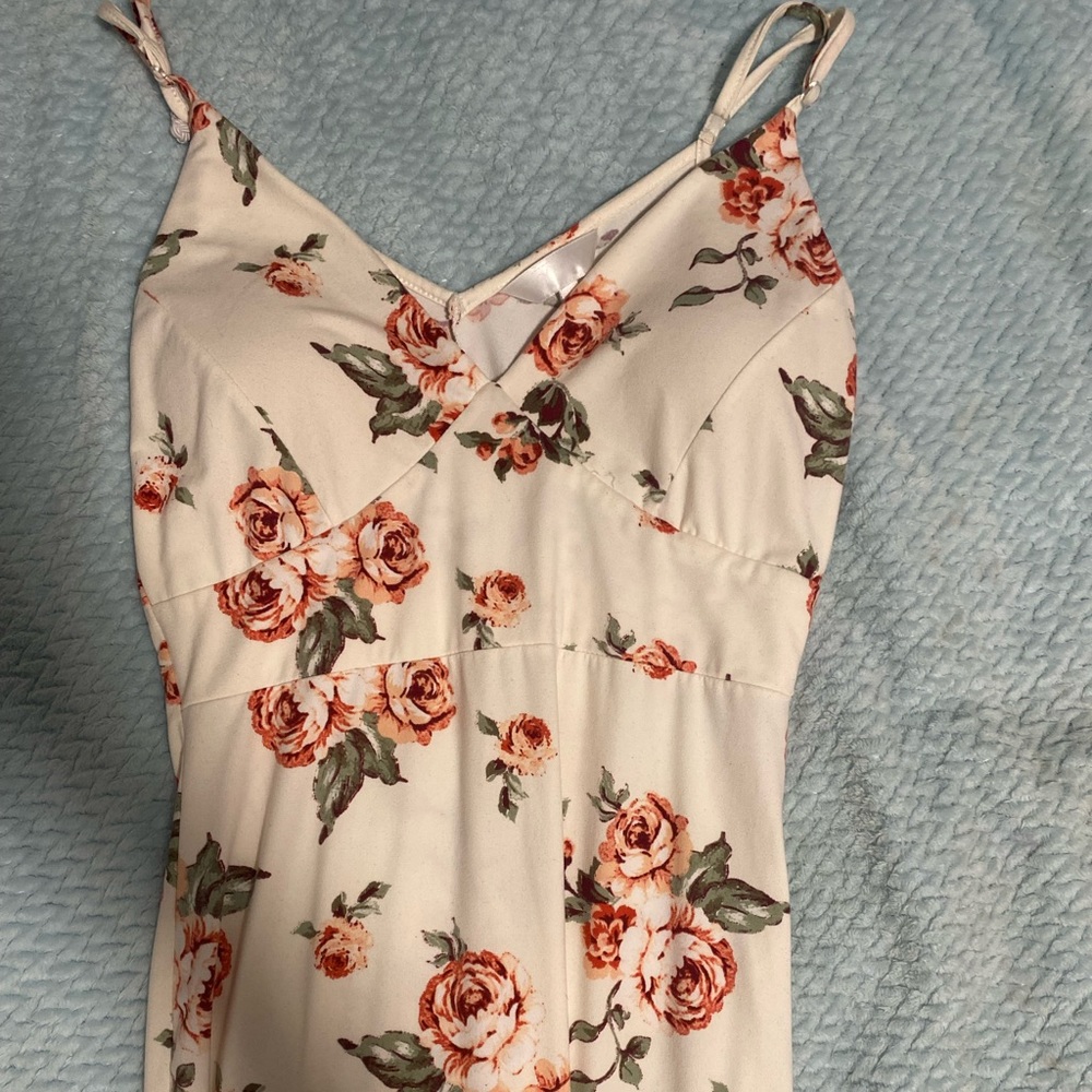 White floral dress